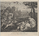 Diana and Acteon, Etienne Fessard French, Etching