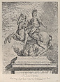 A statue of Marcus Curtius on horseback, Louis Desplaces  French, Etching