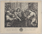 Christ and the woman taken in adultery, Giuseppe Camerata II  Italian, Etching and engraving