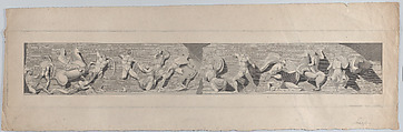 Relief from the Frieze of the Temple of Victory Apteros, William Sharp British, Engraving