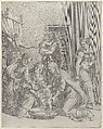 The Holy Family, Battista Angolo del Moro  Italian, Etching