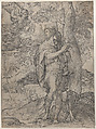 Saint Roch, Battista Angolo del Moro  Italian, Etching