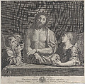 Ecce Homo with three angels, Etienne Picart  French, Engraving