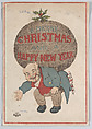 Greeting Card, Charles Henry Bennett British, White card, chromolithography