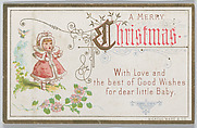 Valentine, Anonymous, White card,  chromolithography