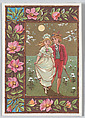 Valentine, Kate Greenaway  British, White card, chromolithography, gold lithography