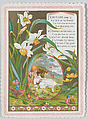 Valentine, Kate Greenaway  British, White card with embossed, scalloped border; chromolithography, gold lithography
