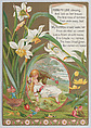Valentine, Kate Greenaway  British, White card with chromolithography, gold lithography