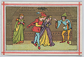 Valentine, Anonymous, White card,  chromolithography, gold lithography