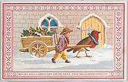 Christmas, Anonymous, White card,  chromolithography