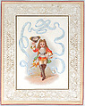 Valentine, Anonymous, White card stock with chromolithography, gold lithography, openwork lace paper, pink tissue, beige paper, dark red watercolor