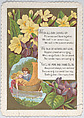 Valentine, Kate Greenaway  British, White card stock with gilt and scalloped borders; chromolithography