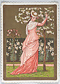 Valentine, Walter Crane (British, Liverpool 1845–1915 Horsham), White card stock with gilding; chromolithography, gold lithography
