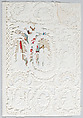 Valentine, Anonymous, Open-work cameo embossed  lace paper, die cut scrap