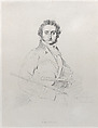 Portrait of Niccolò Paganini, Luigi Calamatta  Italian, Engraving, stipple and roulette work on chine collé; third state of four