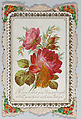 Valentine - Mechanical - pulls open to reveal elaborate scene, Anonymous, British, 19th century British, Heavy card-stock, die-cut scraps, chromolithography, gilding, embossed paper, silk tassel