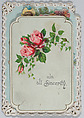 Valentine - Mechanical pull down - Woman on a garden bench with cascade and doves., Anonymous British, Heavy card-stock, die cut card stock, chromolithography, paper for hinges