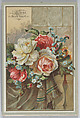 Valentine - mechanical bouquet, Anonymous, American, 19th century, Heavy card-stock, die cut card stock, chromolithography