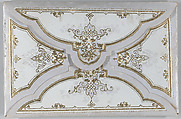 Valentine - Mechanical, flowers with hidden messages, sachet, Anonymous, British, 19th century, Gilded, embossed envelope, die cut scraps, chromolithography, silk ribbon for tabs, silk fabric, sachet and contents