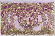 Valentine, Anonymous, Cameo-embossed, gilded  open-work lace paper, colored paper,  die-cut scraps