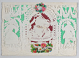 Valentine, Anonymous, Open work, cameo embossed lace paper, colored paper, chromolithography