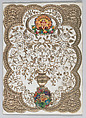 Valentine, Anonymous, Cameo embossed, gilded lace paper, chromolithography