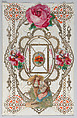 Valentine, Esther Howland (American, Worcester, Massachusetts 1828–1904 Quincy, Massachusetts), Collage, colored papers, lace paper, chromolithographed die-cut scraps