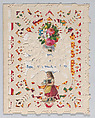 Valentine, Anonymous, Cameo-embossed open-work lace paper, chromolithography