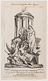 Monument for Sir Joshua Reynolds, from "Carlton House Magazine", John Saunders  British, Etching and engraving
