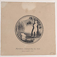 Hidden silhouette of Napoleon contemplating his tomb, Annin & Smith American, Lithograph