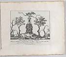 Landscape containing "Seven Secretly Hidden Silhouettes", Friedrich Ludwig Neubauer  German, Etching