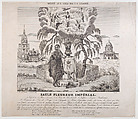 Saule Pleureur Imperiale with hidden silhouettes of Napoleon and his family, Anonymous , French, mid-19th century, Engraving
