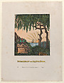 Napoleon's tomb with a hidden silhouette, Francois-Charles Oberthür (French, Strasbourg 1818–1893), Hand-colored lithograph