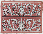 Sheet with two borders with rinceau motif, Anonymous , Italian, late 18th-mid 19th century, Relief print (wood or metal)