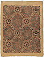 Sheet with overall floral pattern, Anonymous , Italian, late 18th-mid 19th century, Relief print (wood or metal)
