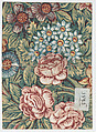 Sheet with an overall floral pattern, Anonymous , Italian, 19th century, Relief print (wood or metal)