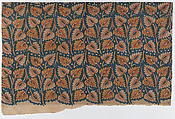 Sheet with overall leaf pattern, Anonymous , Italian, late 18th-mid 19th century, Relief print (wood or metal)