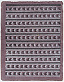 Sheet with ten borders with floral patterns on purple background, Anonymous , Italian, late 18th-mid 19th century, Relief print (wood or metal)