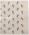 Sheet with overall dot and floral pattern, Anonymous , Italian, late 18th-mid 19th century, Relief print (wood or metal)