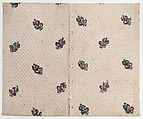 Sheet with overall dot and floral pattern, Anonymous , Italian, late 18th-mid 19th century, Relief print (wood or metal)