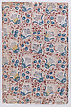 Sheet with overall dot, floral, and vine pattern, Anonymous , 19th century, Relief print (wood or metal)