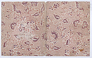 Book cover with overall paisley, dot, and stripe pattern, Anonymous , 19th century, Relief print (wood or metal)