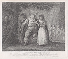 Falstaff at Herne's Oak (Shakespeare, Merry Wives of Windsor, Act 5, Scene 5), Michele Beneditti British, Italian, Stipple engraving and etching