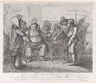 Falstaff at Justice Shallow's Mustering His Recruits (Shakespeare, Henry IV, Part II, Act 3, Scene 2), William Nelson Gardiner  British, Stipple engraving and etching
