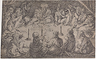 King Mulay Hasan and His Retinue at a Repast in Tunis, Jan Cornelisz Vermeyen (Netherlandish, Beverwijk ca. 1504–1559 Brussels), Engraving