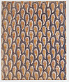 Sheet with overall paisley pattern, Anonymous , 19th century, Relief print (wood or metal)