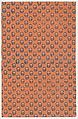 Orange book cover with overall floral pattern, Anonymous , 19th century, Relief print (wood or metal)