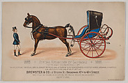 Brewster & Co. Annual Exhibition of Carriages, Herman Stahmer  American, Lithograph