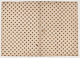 Book cover with overal circle and dot pattern, Anonymous , 19th century, Relief print (wood or metal)
