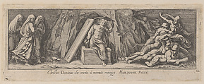Plate 12: The Resurrection, after a lost fresco in the basamento of Bay 13 of the Vatican Loggia, Pietro Santi Bartoli  Italian, Etching